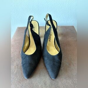 Yves Saint Laurent Classic Black Slingback Heels